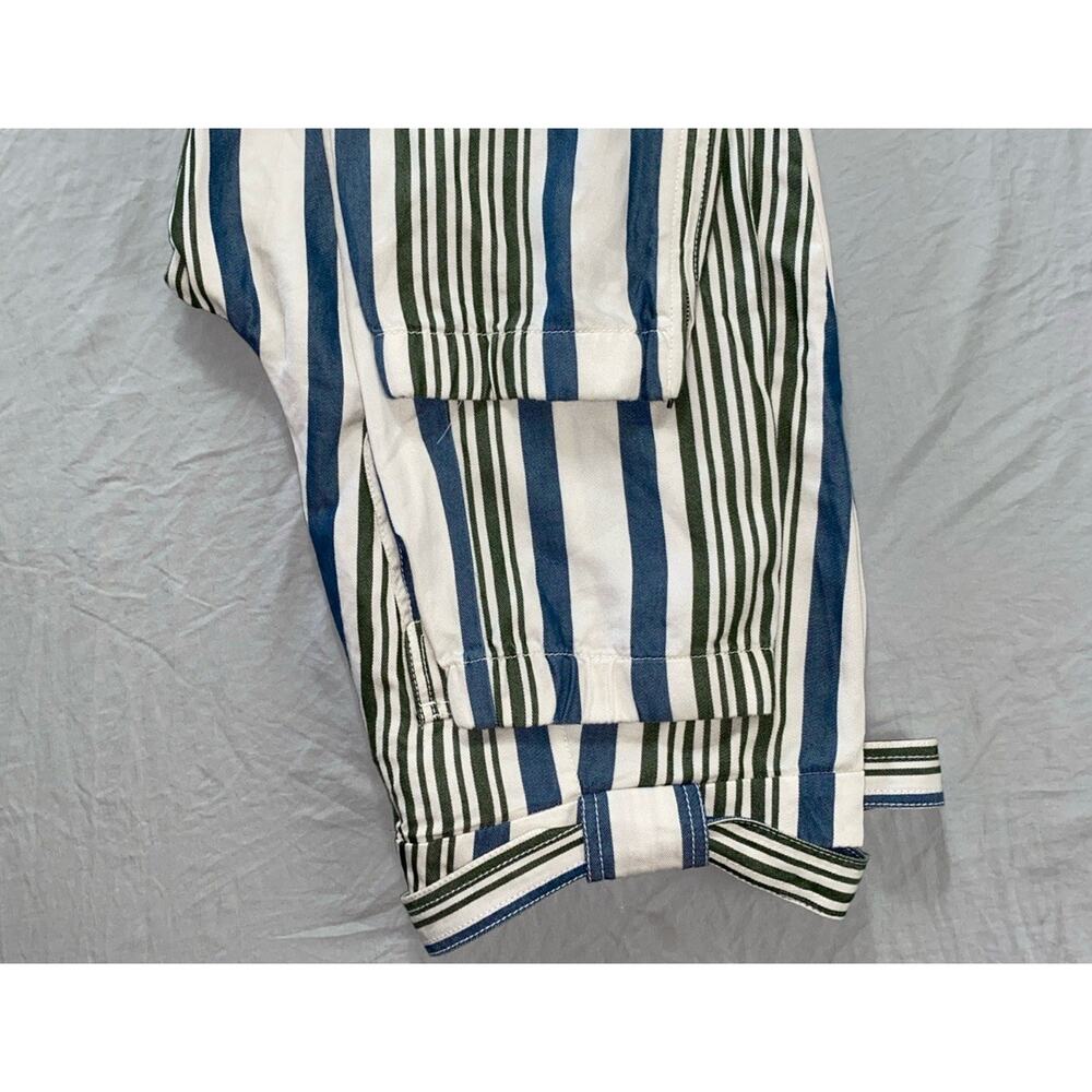 Ann Taylor Loft Belted Paperbag Pants. Striped Ivory, Women's 12T Tall. NWT!! - Picture 4 of 9